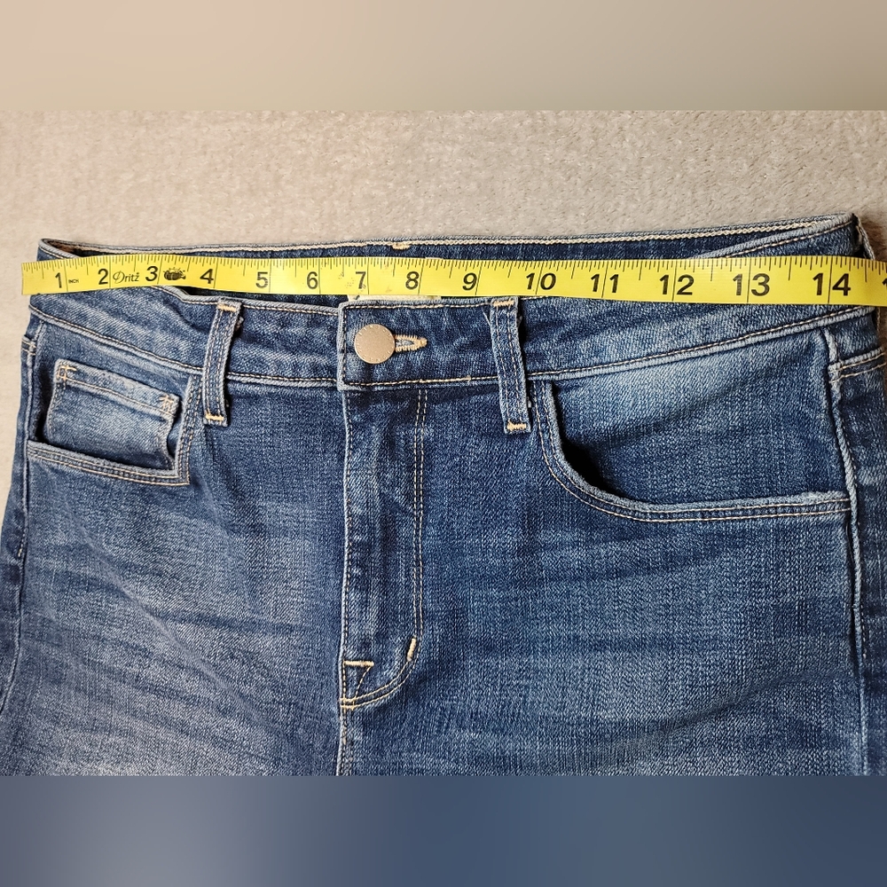 L’AGENCE Ruth High Rise Straight Jeans Mesa Wash Raw Hem Size 29 - Picture 5 of 11